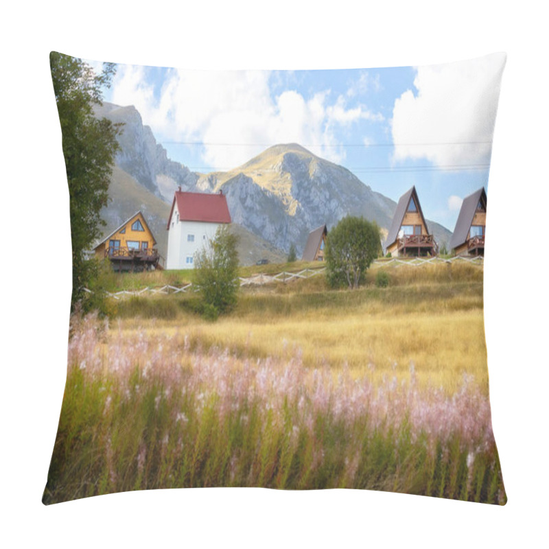 Personality  Durmitor Mountains, Montenegro National Park, Summer Wooden Houses Pillow Covers