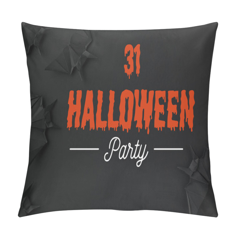 Personality  Black Origami Halloween Bats Pillow Covers