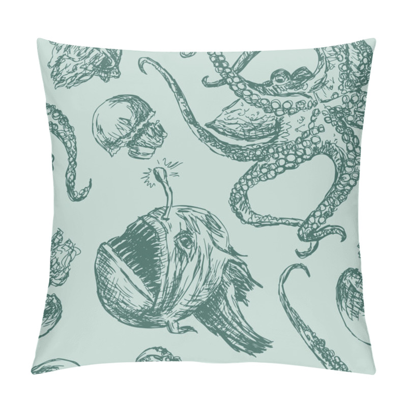 Personality  Background With Sea Creatures Pillow Covers