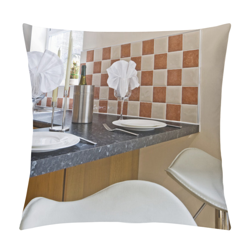 Personality  Breakfast Bar With Table Setup Pillow Covers