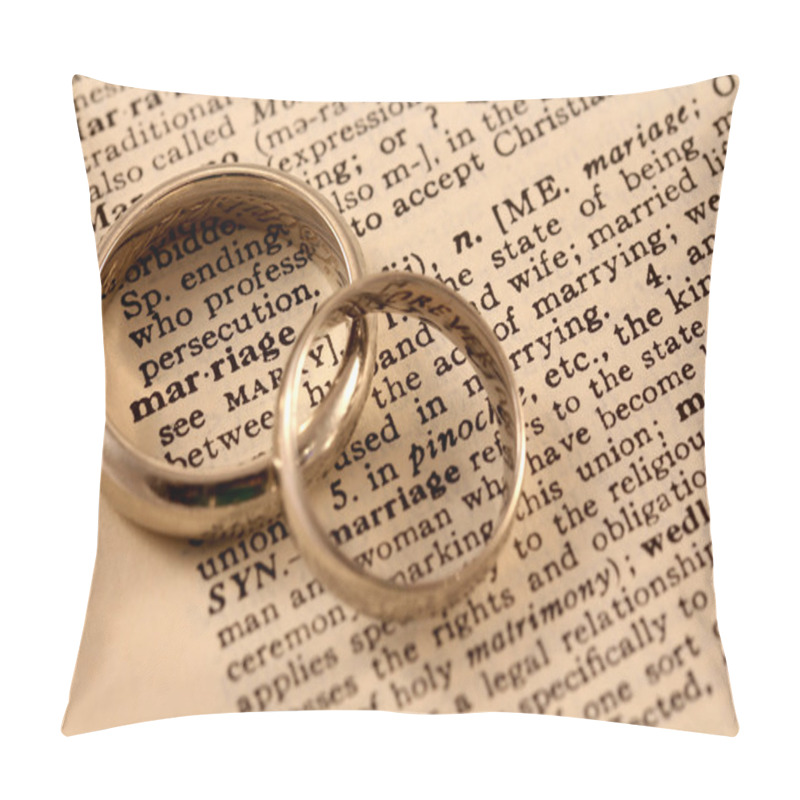 Personality  Marriage Text With Wedding Band Pillow Covers