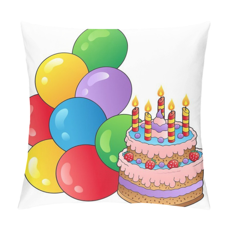 Personality  Birthday Theme With Cake 1 Pillow Covers