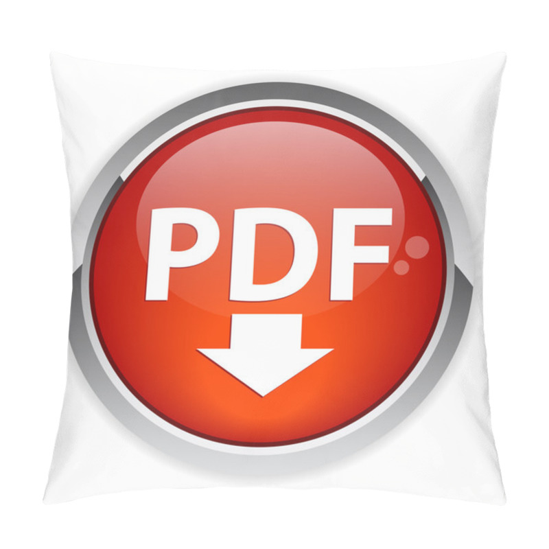 Personality  Bouton Internet PDF Downloading Icon Red Pillow Covers