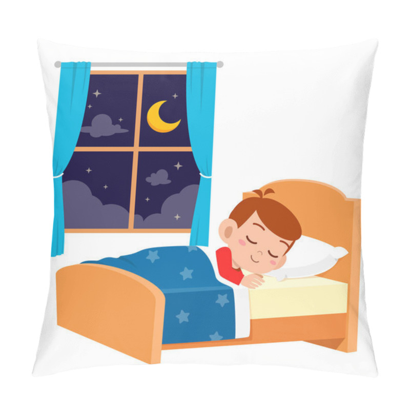 Personality  Happy Cute Little Kid Boy Sleep In The Night Pillow Covers