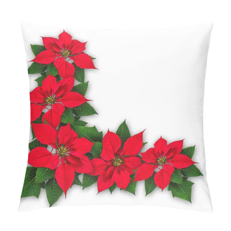 Personality  Poinsettia Flowers Christmas Decoration Pillow Covers