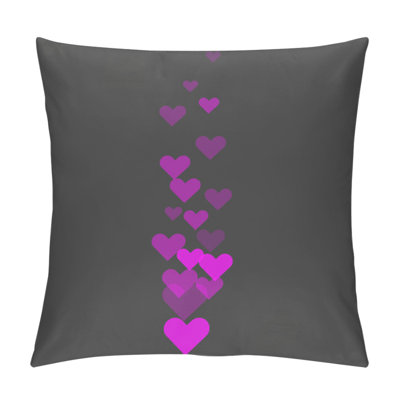 Personality  Pink Like Hearts Flying Upstairs During Live Stream On Social Media. Vector Illustration. Pillow Covers