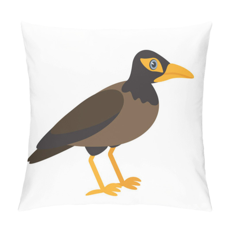 Personality  Ommon Myna Vector Illustration Pillow Covers