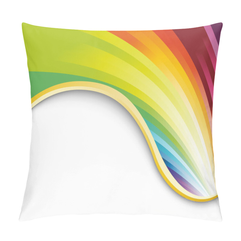 Personality  Rainbow Card With Golden Ribbon Pillow Covers