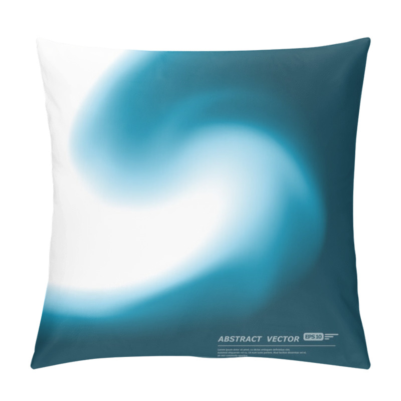 Personality  Abstract Composition. Minimalistic Fashion Backdrop Design. Blue Swirl Figure Icon. Azure Color Triangles Font Texture. Creative Banner. Vortex Connection Flyer Fiber. Linking Curve Lines. Vector Art. Pillow Covers