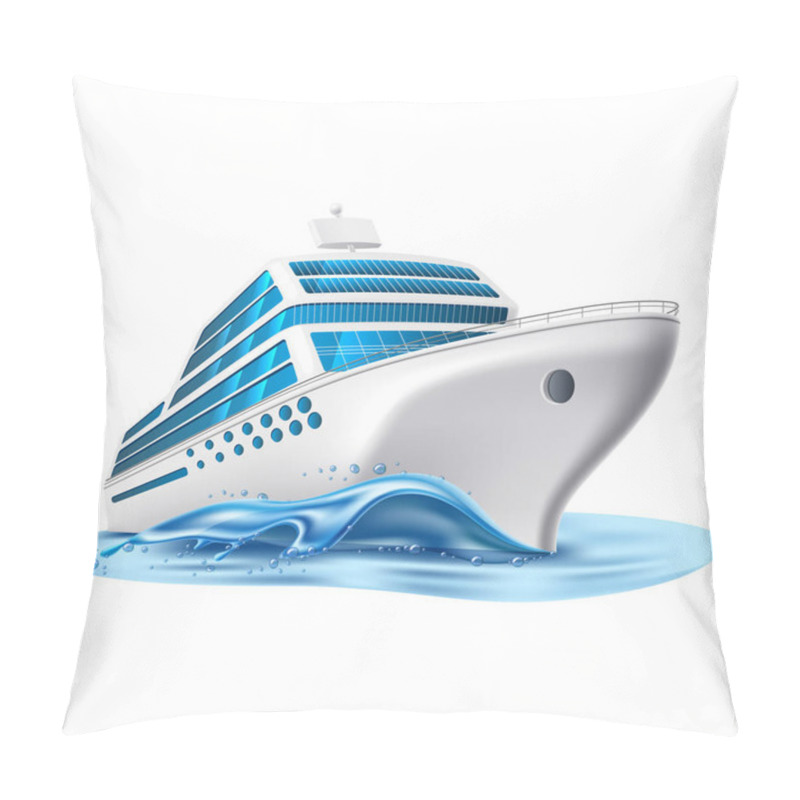 Personality  Vector Realistic Cuise Liner Mockup, Luxury Voyage Pillow Covers