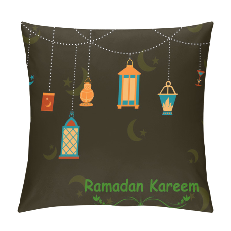 Personality  Ramdan Kareem Greetings Background Pillow Covers