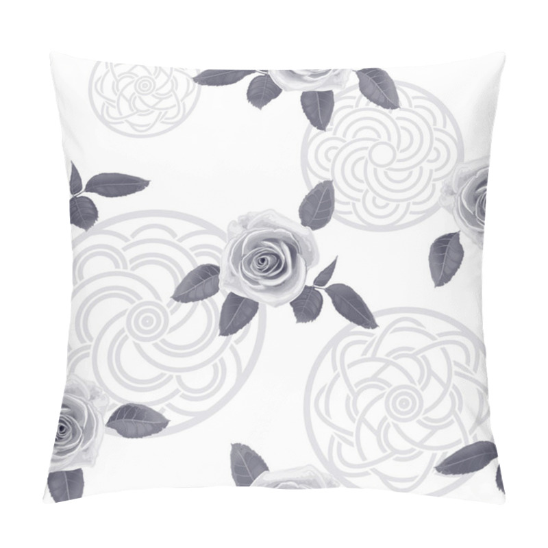 Personality  Seamless Pattern With Flowers Roses. Pillow Covers