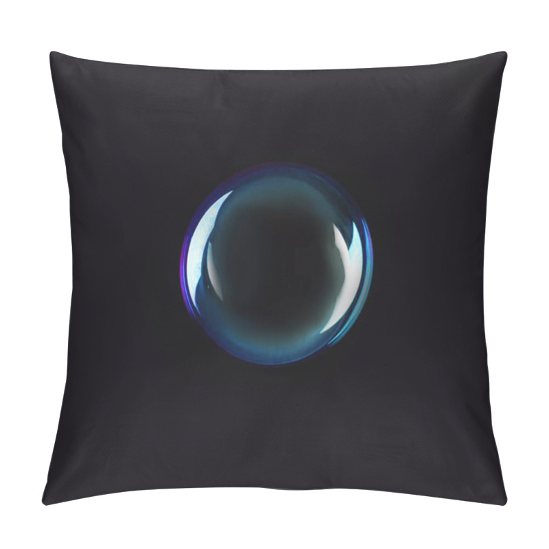 Personality  Beautiful Translucent Soap Bubble On Dark Background Pillow Covers