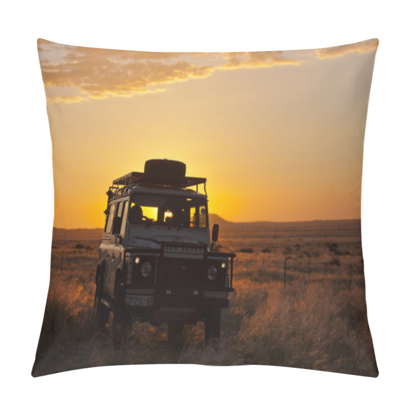 Personality  Safari At Sunset, Expedition, Namibia Pillow Covers