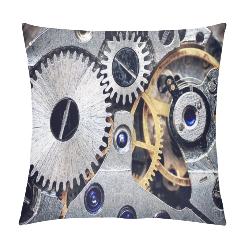 Personality  Old Clock Mechanism. Pillow Covers