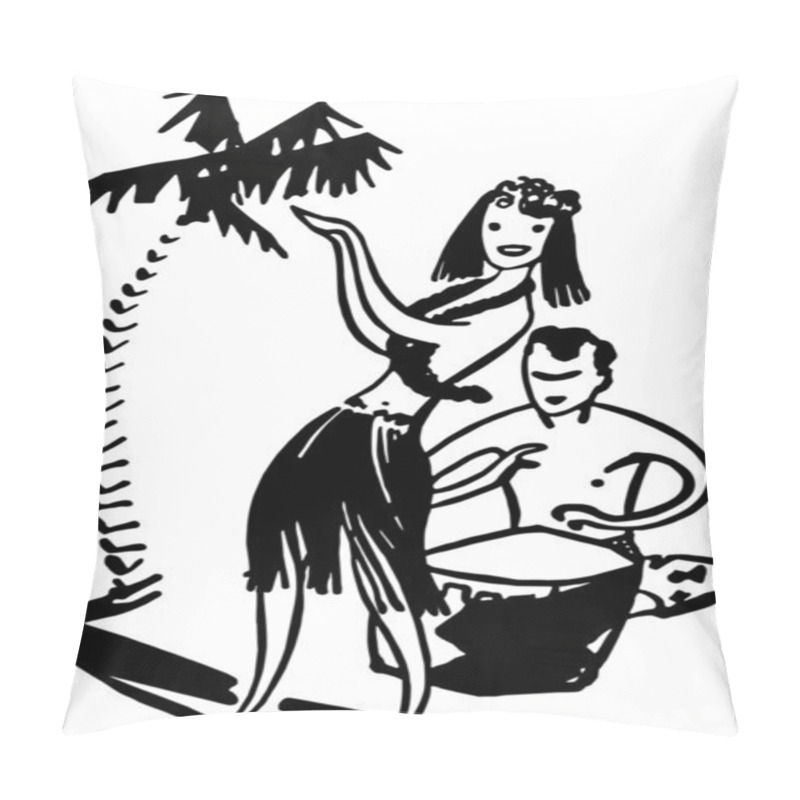 Personality  Hawaiian Couple Pillow Covers