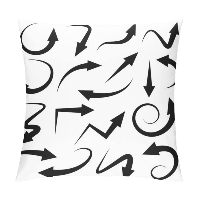 Personality  Hand Drawn Marker Elements, Simply Vector Illustration Pillow Covers