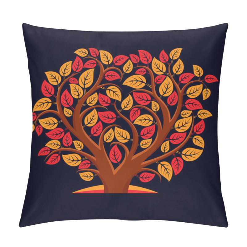 Personality  Tree With Decorative Leaves And Branches Pillow Covers