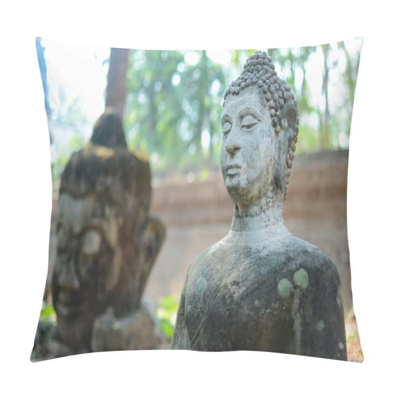 Personality  Antique Image Of Buddha Focus On Front Object Pillow Covers