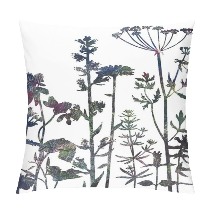 Personality  Background With Drawing Herbs And Flowers Pillow Covers