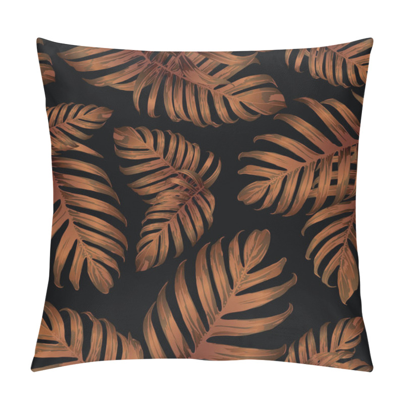 Personality  Palm Monstera Seamless Pattern. Pillow Covers