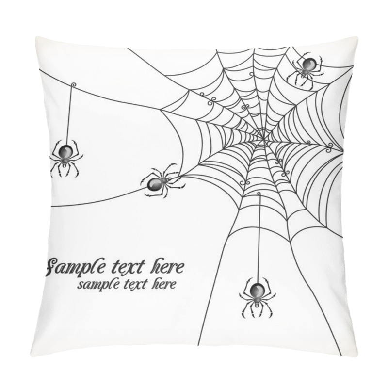 Personality  Background With Spiders And Cobweb Pillow Covers