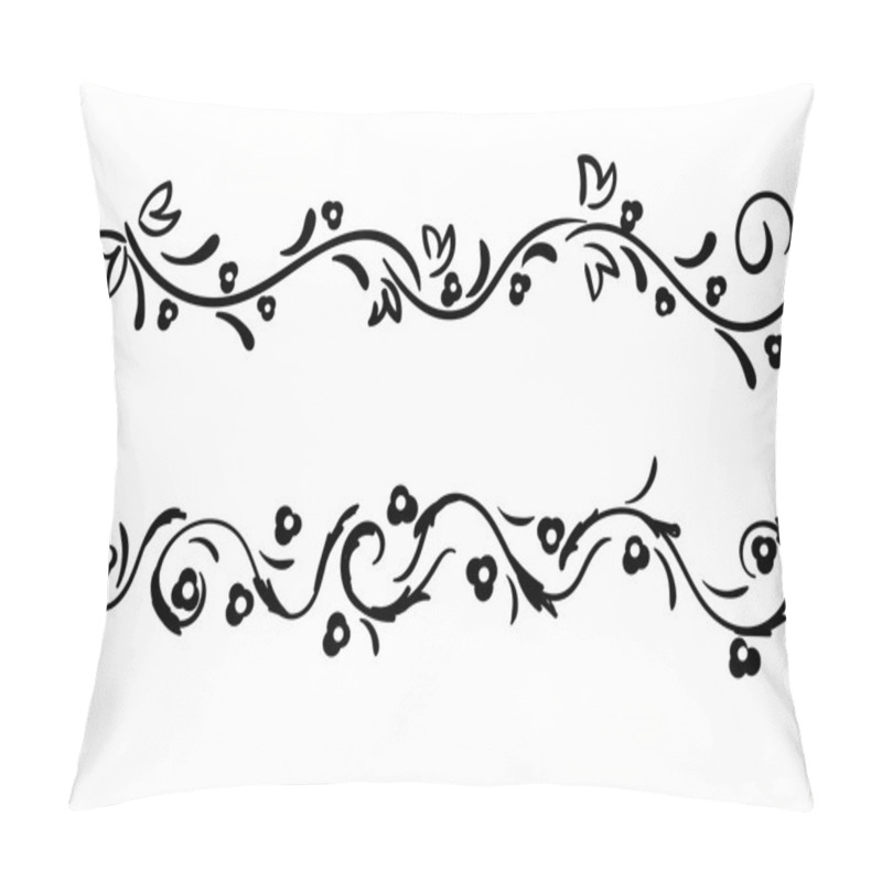 Personality  Hand Drawn Vector Swirl Flower Elements Pillow Covers