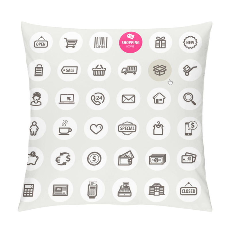 Personality  Set Of Shopping Icons Pillow Covers