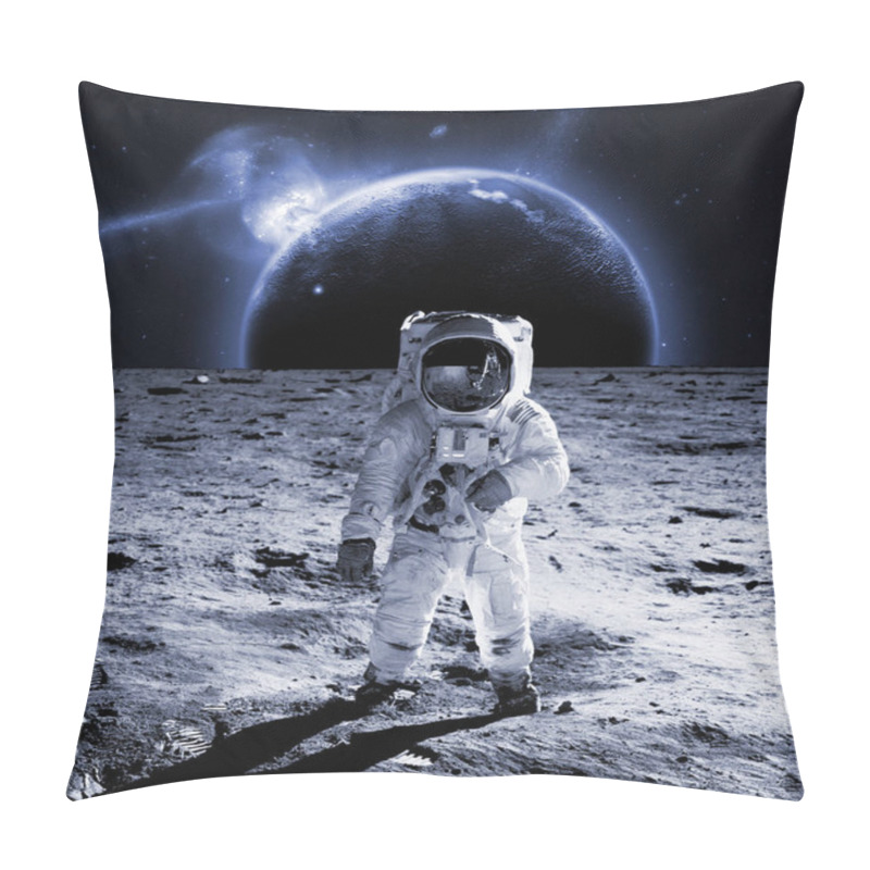 Personality  Astronaut Walk On The Moon Wear Cosmosuit. Future Concept Pillow Covers