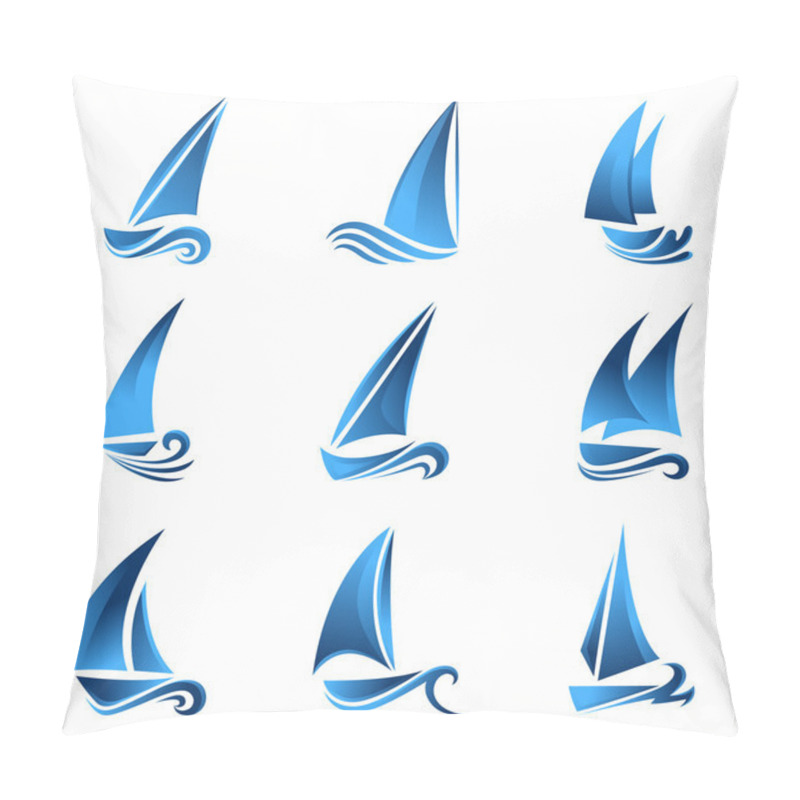 Personality  Sailboat Symbol Pillow Covers