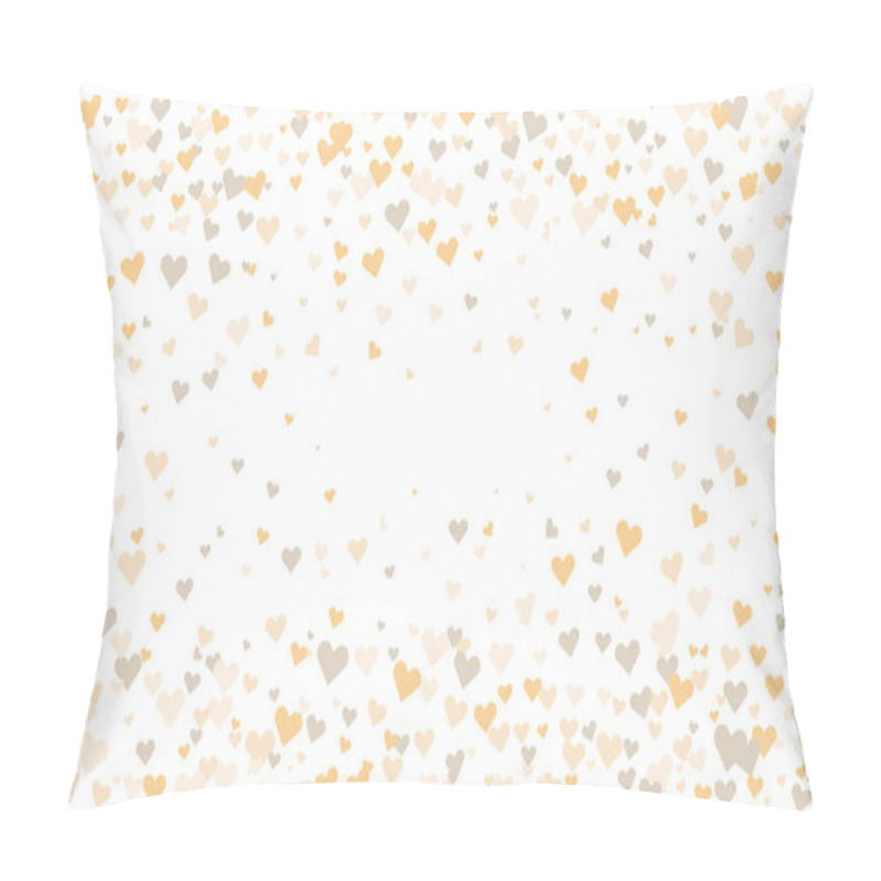 Personality  Elegant Pastel Hearts Confetti Scatter On White Background. Perfect For Wedding Invitations, Valentines Day Designs, Romantic Projects, Or Celebratory Backgrounds. Pillow Covers