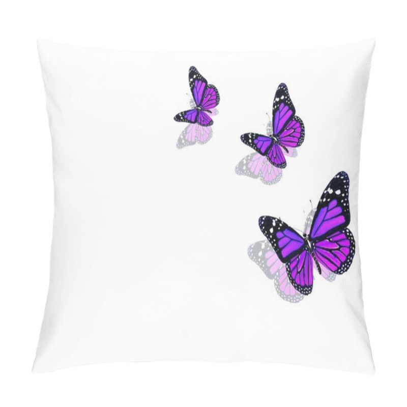 Personality  Beautiful Violet Butterflies Pillow Covers