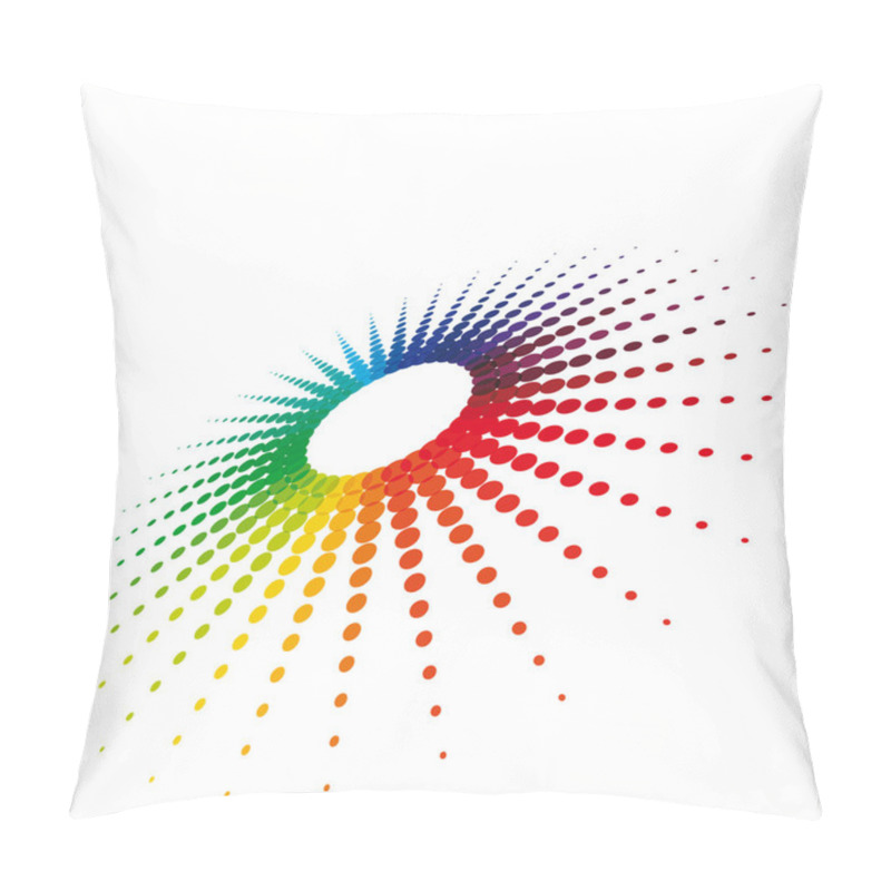 Personality  Spectral Star Of Halftone On A White Background. Pillow Covers