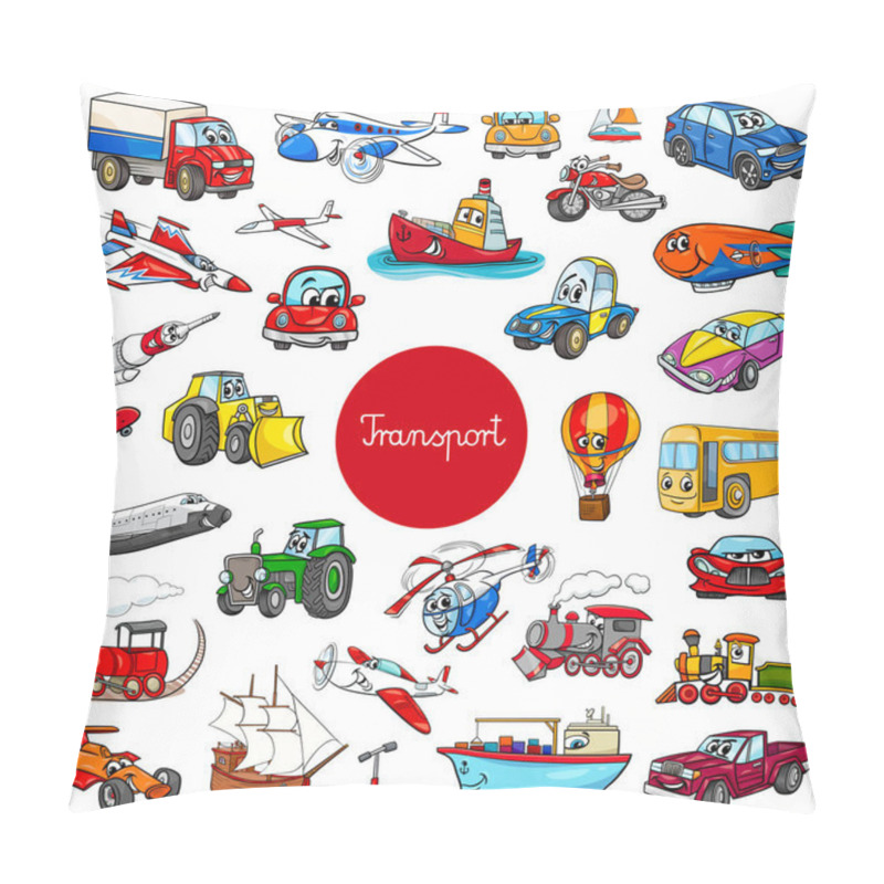 Personality  Cartoon Transportation Vehicle Characters Big Set Pillow Covers