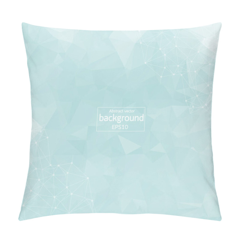 Personality  Abstract Geometric Background. Wireframe Mesh Polygonal Background. Abstract Form With Connected Lines And Dots. Abstract Polygonal Low Poly Dark Background With Connecting Dots And Lines. Pillow Covers