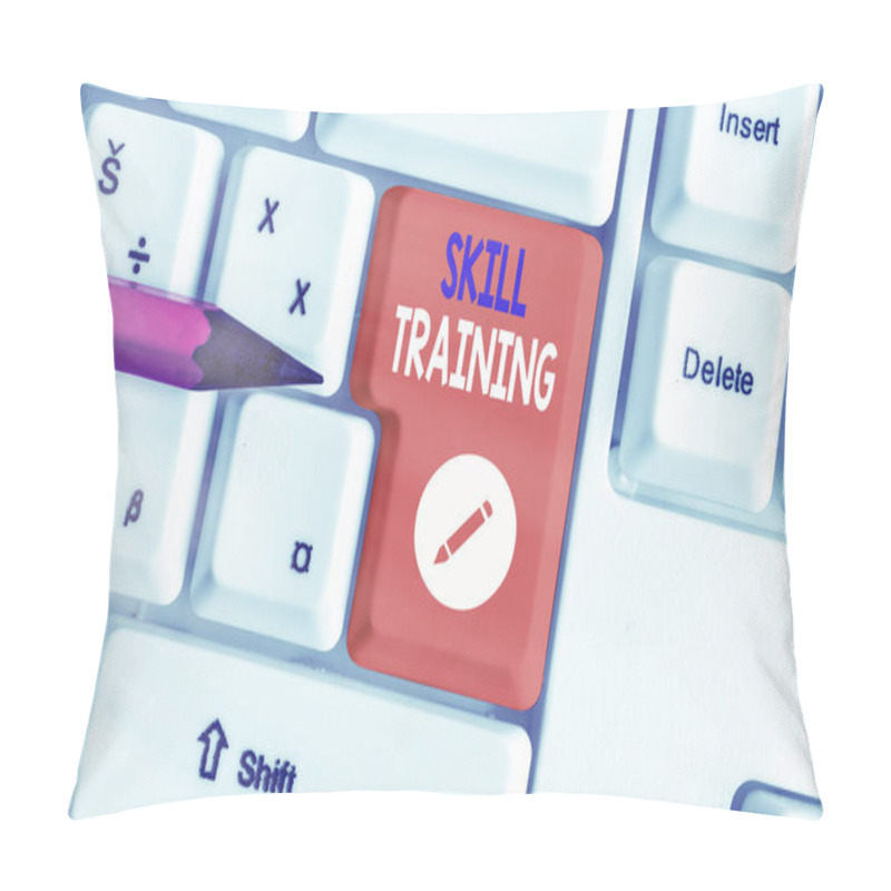 Personality  Word Writing Text Skill Training. Business Concept For Designed To Gain And Enhance The Knowledge An Employee Needs. Pillow Covers