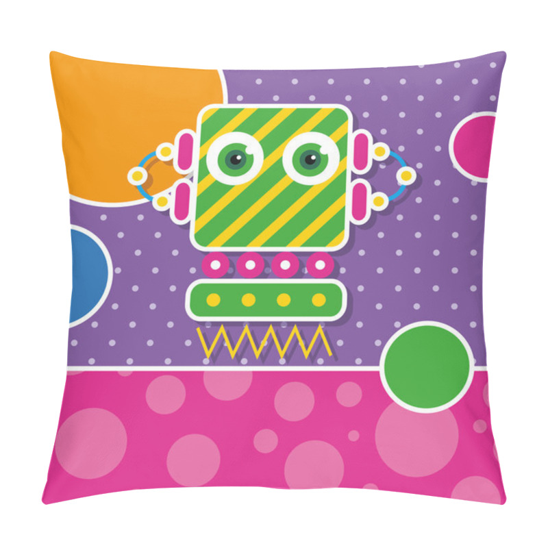 Personality  Cute Robot Greeting Card Pillow Covers