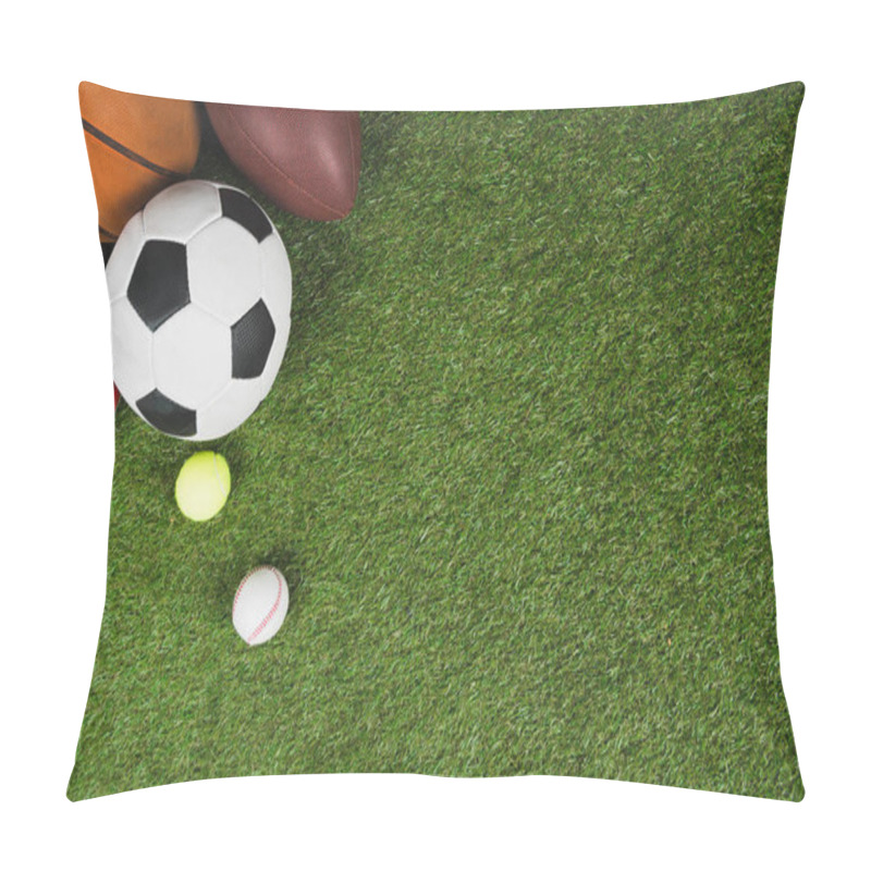 Personality  Balls On Grass Pitch Pillow Covers