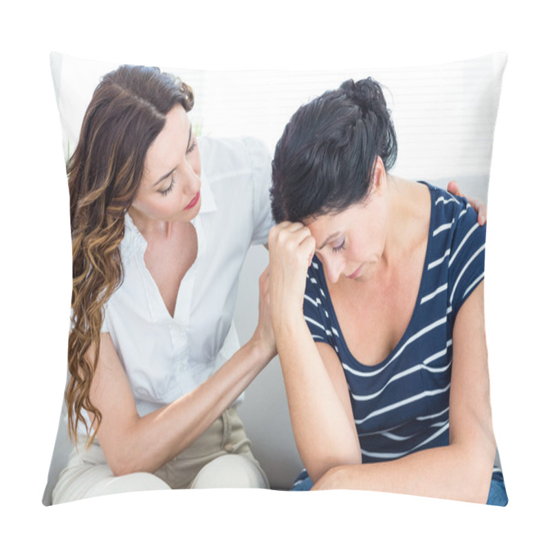 Personality  Therapist Comforting Her Patient Pillow Covers