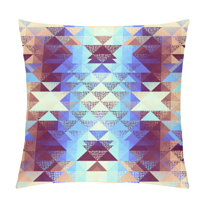 Personality  Seamless Pattern Of A Triangles.. Aztec Symmetric Abstract Geometric Ornament. Sport Fashion Textile. Vector Image. Pillow Covers