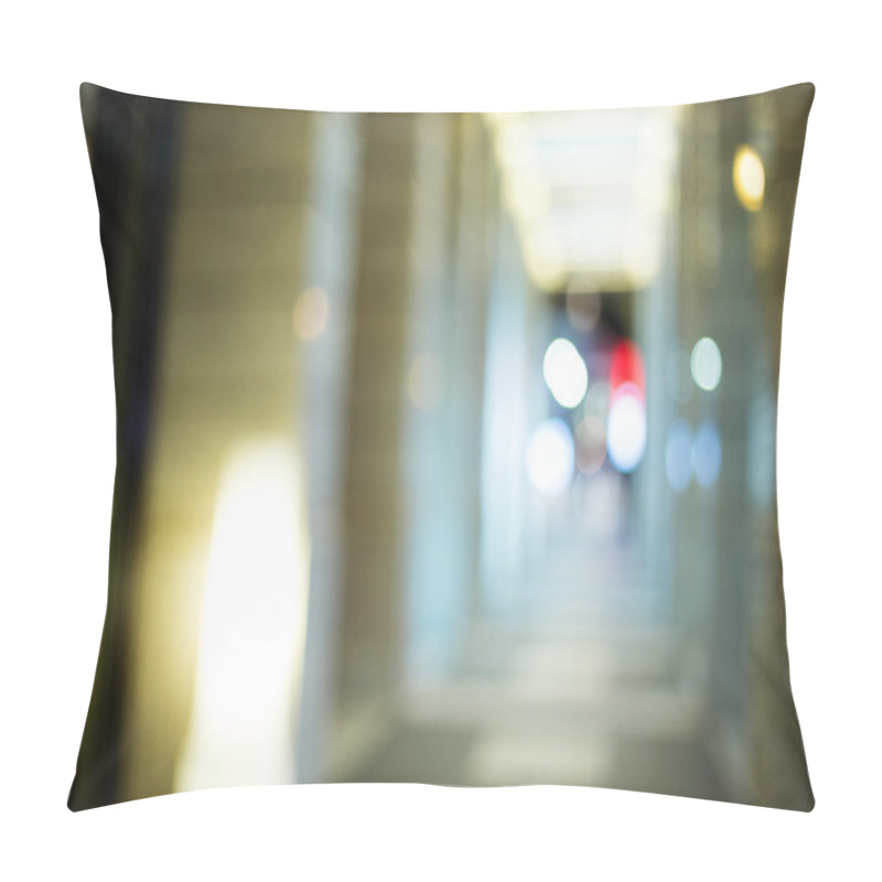 Personality  Abstract Urban Background With Blurred Buildings And Street Pillow Covers