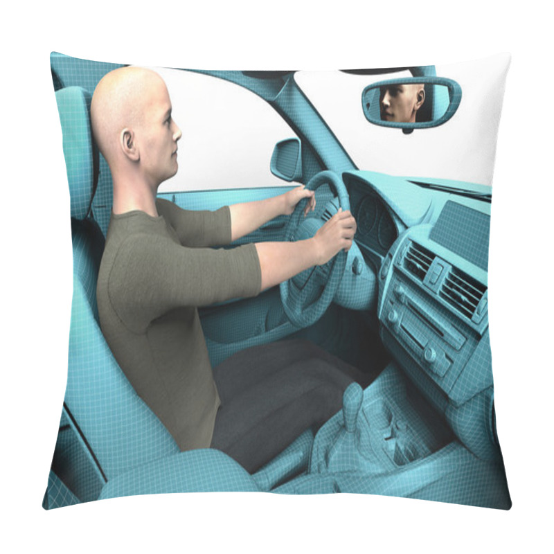 Personality  Concept Of Self-driving Car Pillow Covers