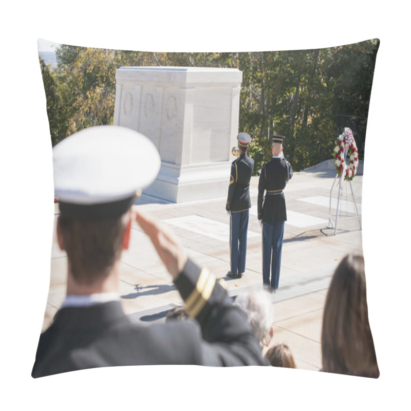 Personality  Changing Of Guard Ceremony At Tomb Of Unknown Soldier Arlington Pillow Covers