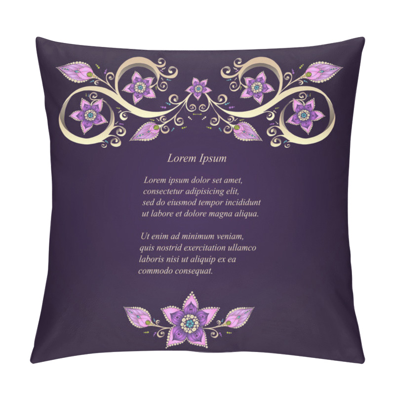 Personality  Decorative Floral Background With Flowers. Pillow Covers