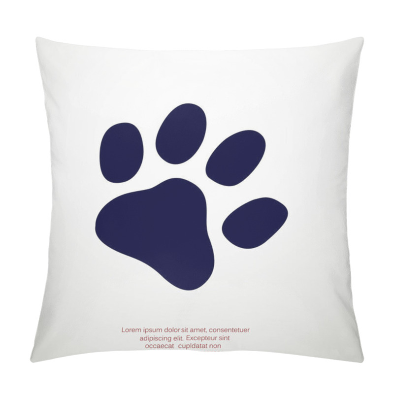 Personality  Dog Paw Track Simple Icon Pillow Covers