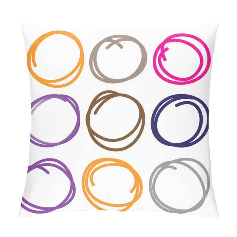 Personality  Vector Set Oval Circles Pillow Covers