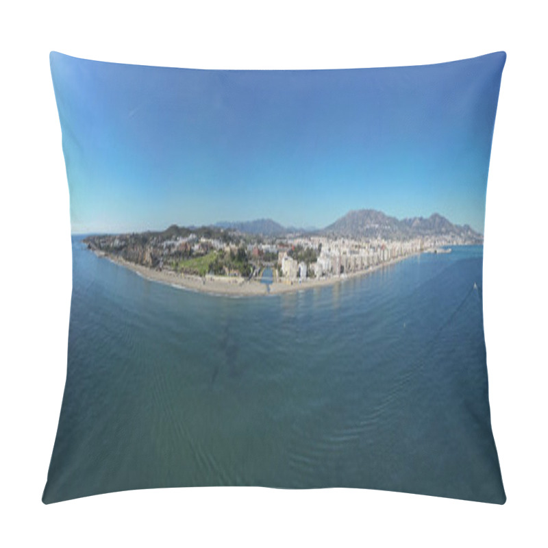 Personality  Aerial View Of El Ejido Beach On The Coast Of Fuengirola, Malaga Province, Andalusia Pillow Covers