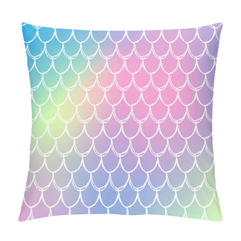 Personality  Fish Scale And Mermaid Background Pillow Covers