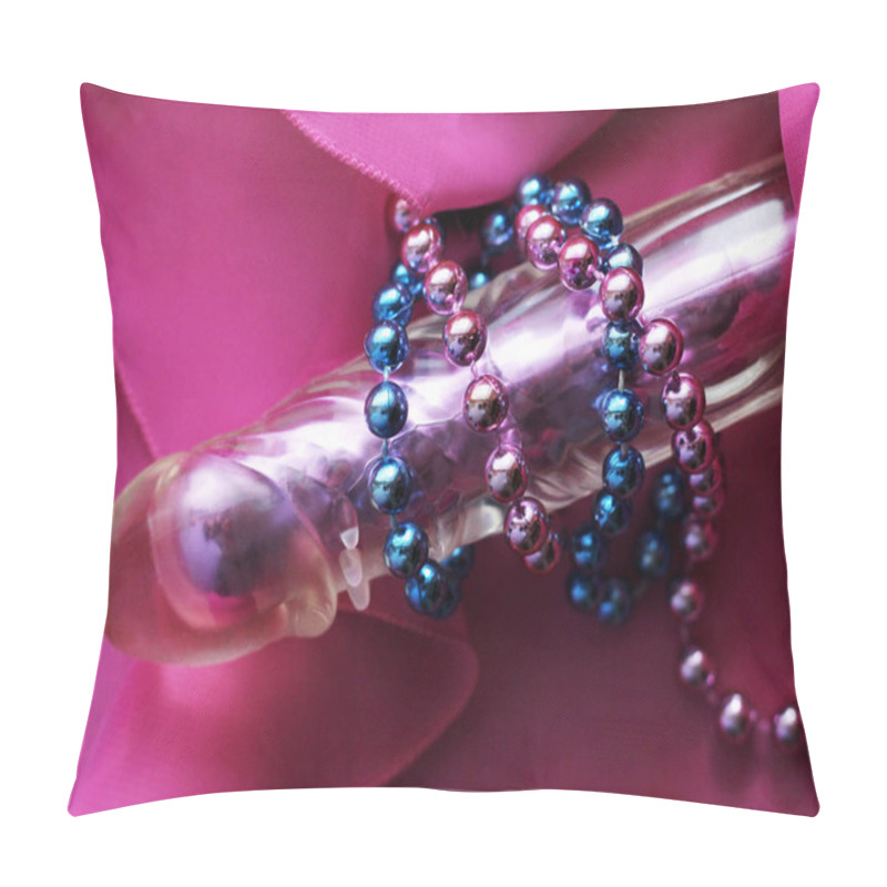 Personality  Female Pink Vibrator And Beads. Sex Toy For Adults. Pillow Covers