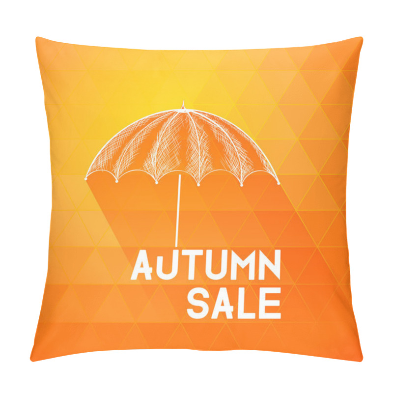 Personality  Autumn Background With Umbrella Pillow Covers